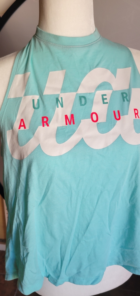 Under Armour Youth Large Blue Cross Back Tank Top